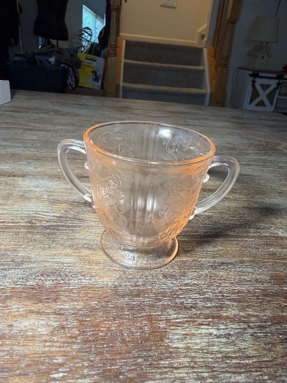 Vintage Macbeth-Evans American Sweetheart Pink Depression Glass Footed